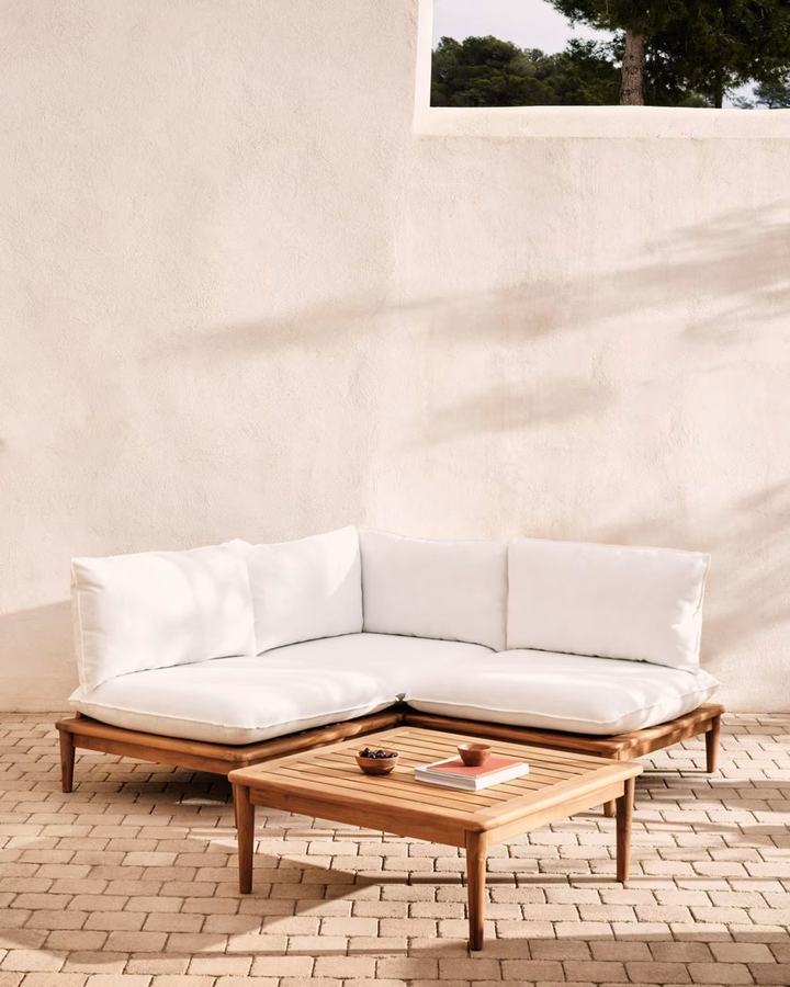 Portitxol set of 1 corner armchair, 2 modular armchairs and coffee table in soli