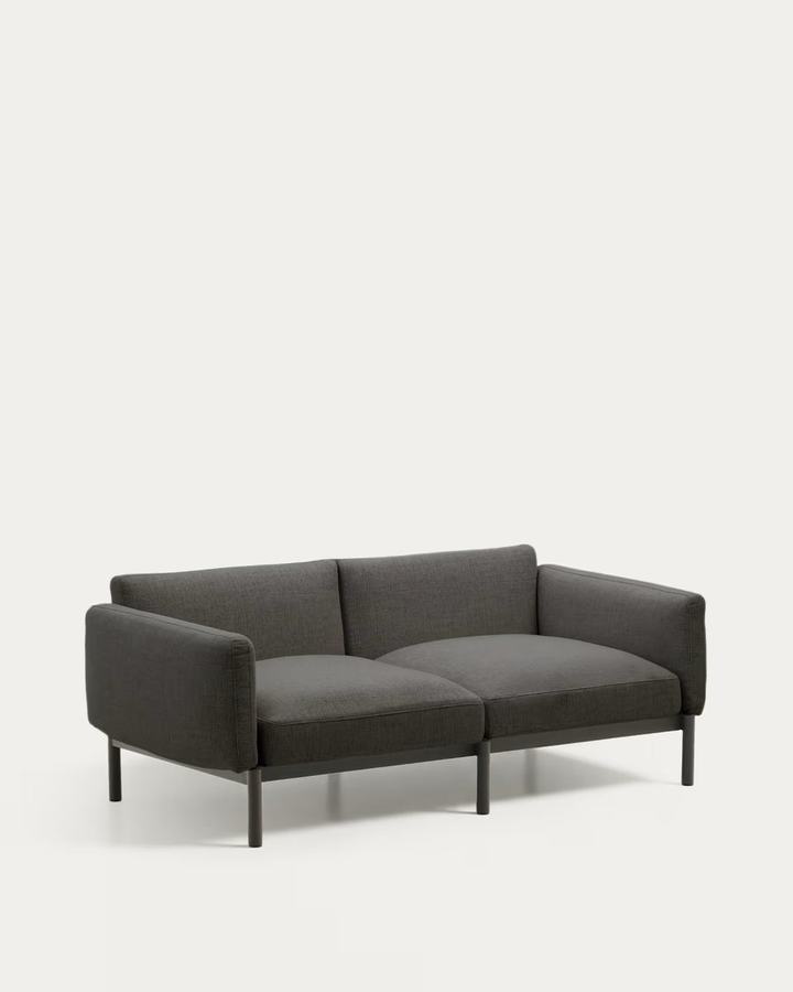 Sorells modular 2-seater outdoor sofa in aluminium with grey finish 201 cm