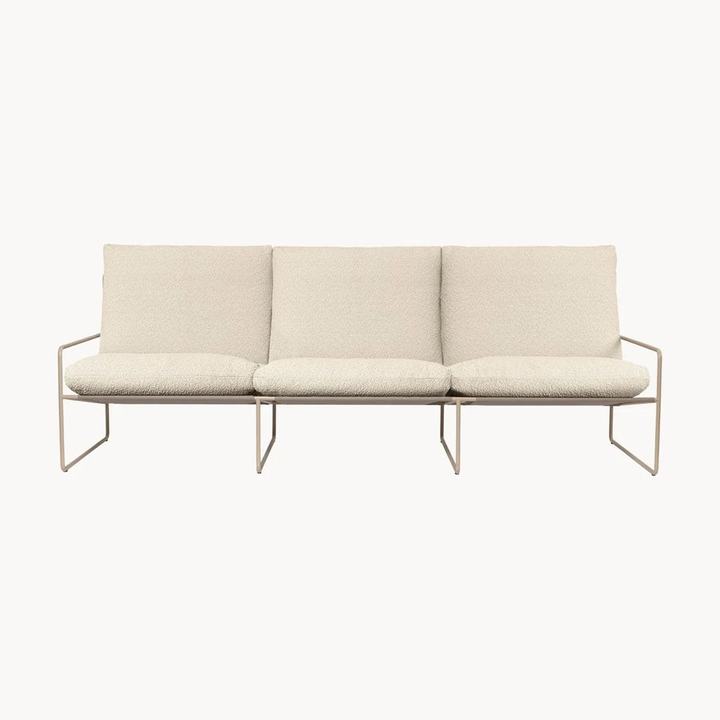Bouclé Garden Sofa Desert (3-seater), White